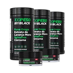 3 Potes 100PESO Black + 2 Potes 100MEDIDA Black